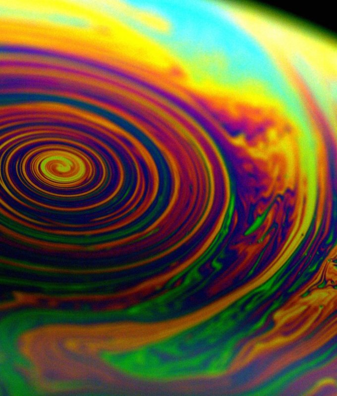 Vortex zone in a soap bubble subjected to temperature variation